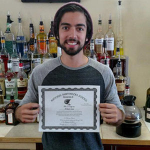 bartending school graduate with vertification