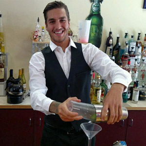 bartending student in class