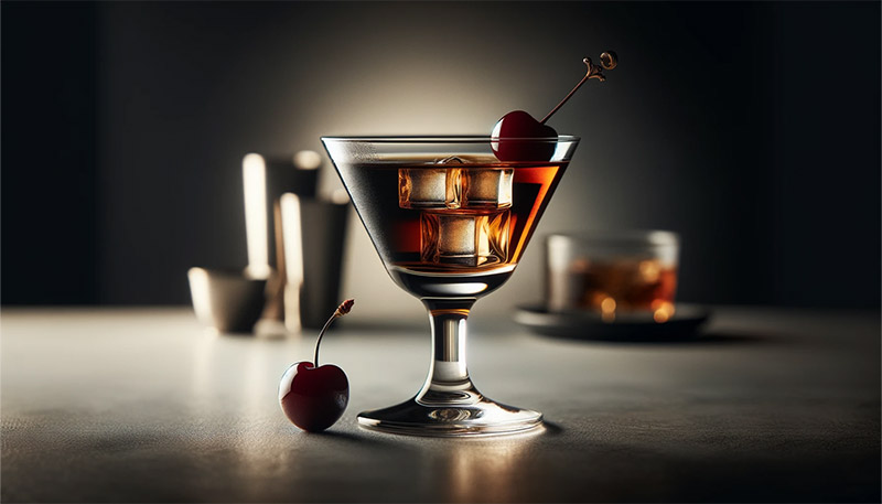 Black Manhattan Cocktail